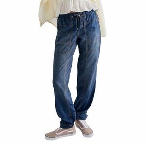 We The Free Angelo Tie Waist Chambray Joggers